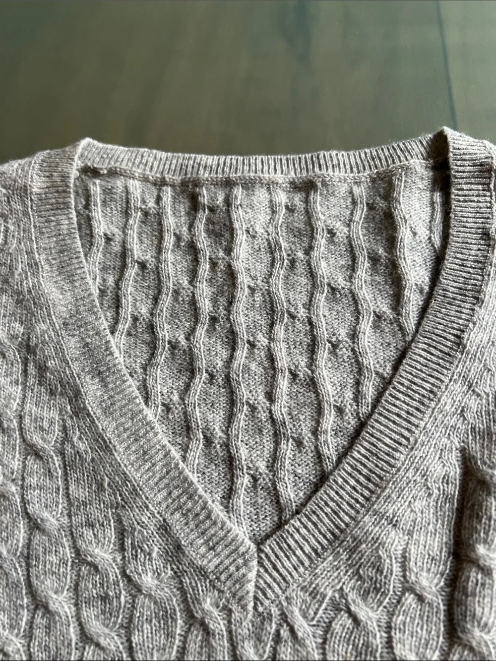 Banana Republic V-Neck Cable Knit Sweater